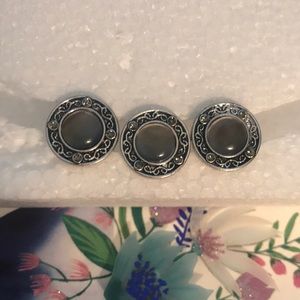 Snaps Set of 3 neutral for interchangeable jewelry-(like Gingersnaps)